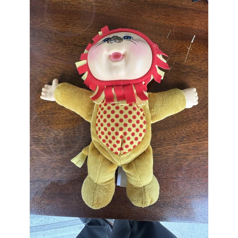 Cabbage Patch Kids Lion Plush Doll 12” Brown Yellow Red Outfit Soft Toy